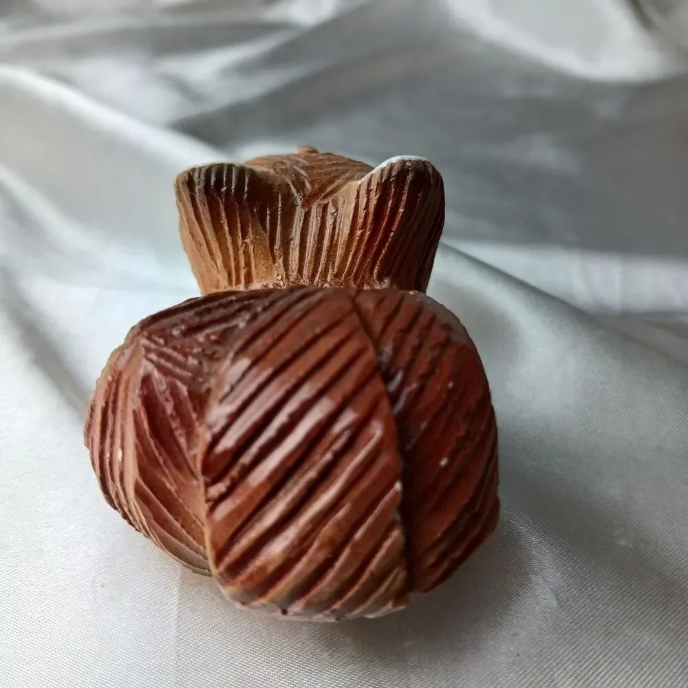 Vintage Artesania Rinconada Art Pottery Hand Crafted Clay Figurine- RED FOX